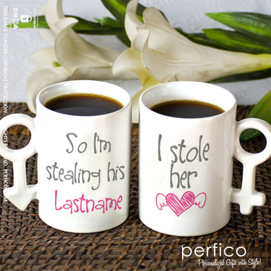 I Stole her Heart © Personalized Couple Mugs