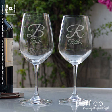 Bold © Personalized Wine Glasses - SET of 2