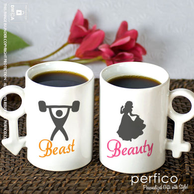 Beauty and the Beast © Personalized Couple Mugs