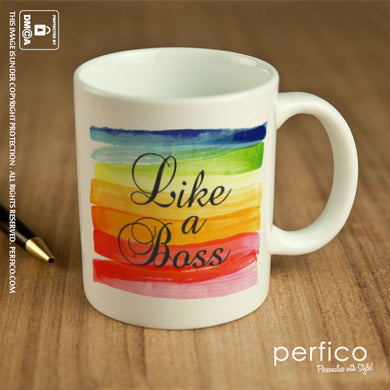 Like a Boss © Personalized Coffee Mug