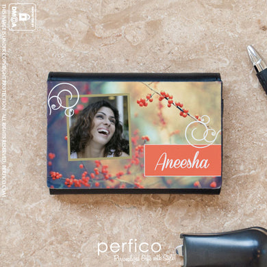 Picture Perfect © Personalized Leather Business Card Holder