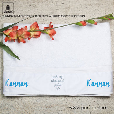 Definition of Perfect © Personalized Towel for Husband