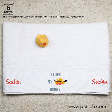 Smokin Hot Hubby © Personalized Towel