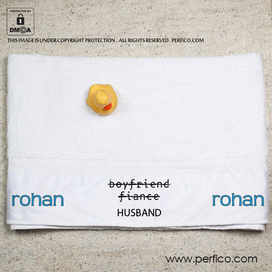 Journey to Husband © Personalized Towel
