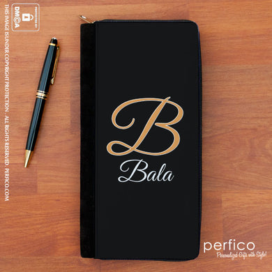 Bold © Personalized Passport Holder with Zipper
