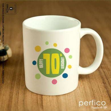 Happy Birthday © Polka Personalized Mug for Girls