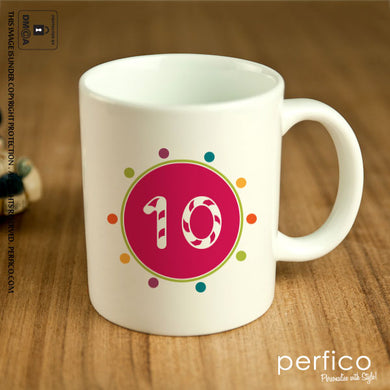 Candy Cane - My Age © Personalized Mug for Girls