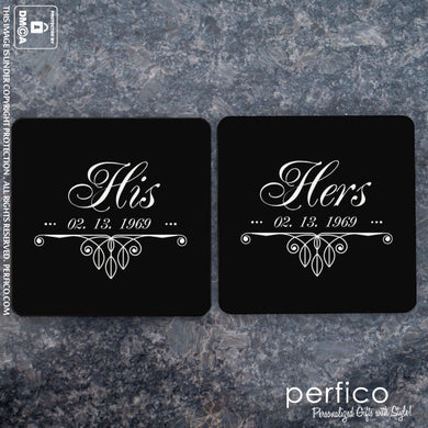 His and Hers © Personalized Coasters