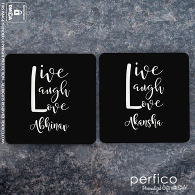 Live laugh and Love © Personalized Coasters