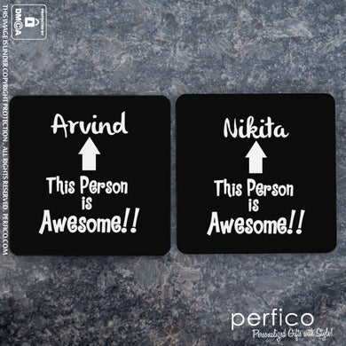 This Person is Awesome © Personalized Coasters