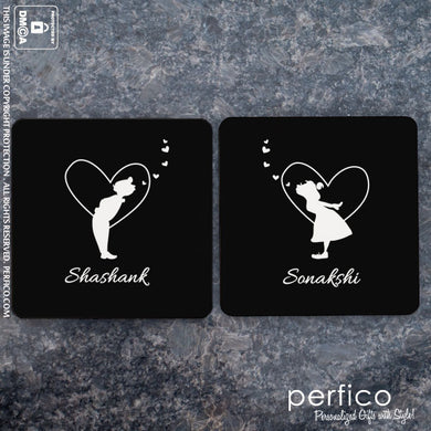 Two Hearts © Personalized Coasters