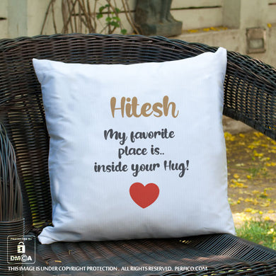 My Favorite Place © Personalized Cushion for Husband