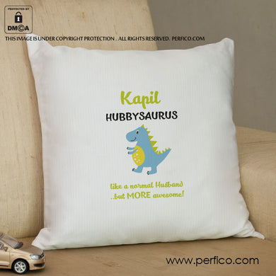 Hubbysaurus © Personalized Cushion for Husband