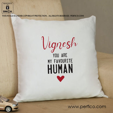 Favourite Human © Personalized Cushion for Boyfriend
