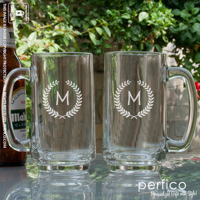 Crest © Personalized Beer Mugs - SET of 2