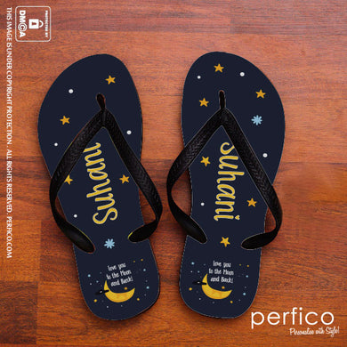 Moon and Back © Personalized Flip Flops for Wife