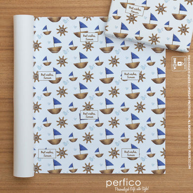 Marina © Personalized Gift Wrapping Paper - 20 Sheets