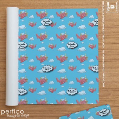 Aeroplane © Personalized Gift Wrapping Paper - 20 Sheets