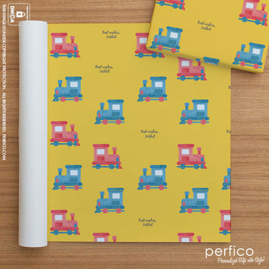 All Aboard © Personalized Gift Wrapping Paper - 20 Sheets