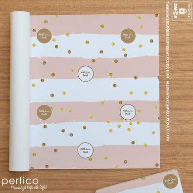 Pretty Polka © Personalized Gift Wrapping Paper - 20 Sheets