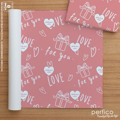 Filled with Love © Personalized Gift Wrapping Paper - 20 Sheets