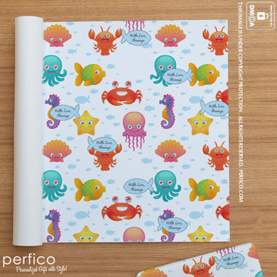 Wonders of the Sea © Personalized Gift Wrapping Paper - 20 Sheets