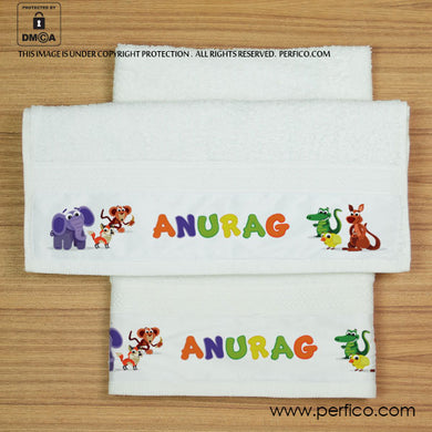Animal House © Personalized Hand Towel for Kids