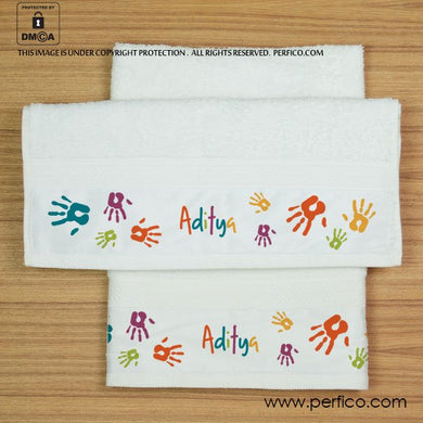 Handprints © Personalized Hand Towel for Kids