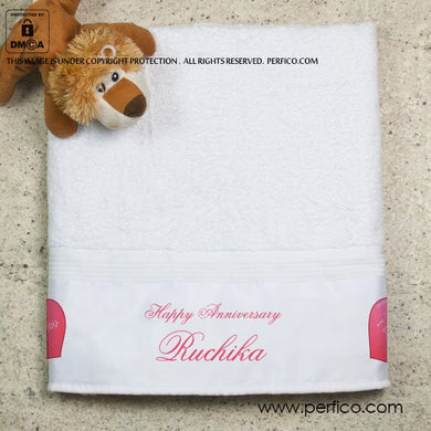 Happy Anniversary © Personalized Towel for Him or Her