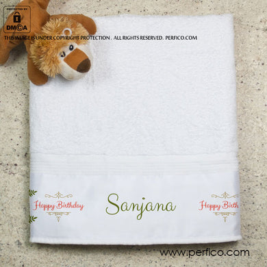 Happy Birthday © Personalized Towel for Her