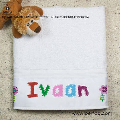 Here We Go © Personalized Towel for Kids