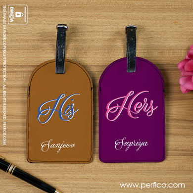 His and Hers II © Personalized Bag Tag