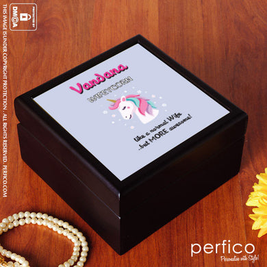 Wifeycorn © Personalized Jewellery Box for Wife