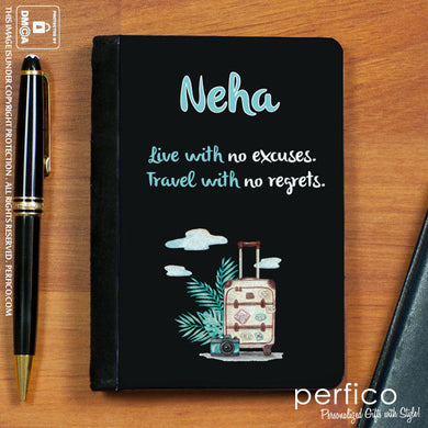 Live with No Excuses © Personalized Passport Holder and Cover