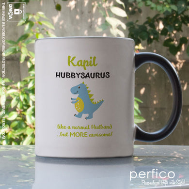 Hubbysaurus © Personalized Magic Mug for Husband