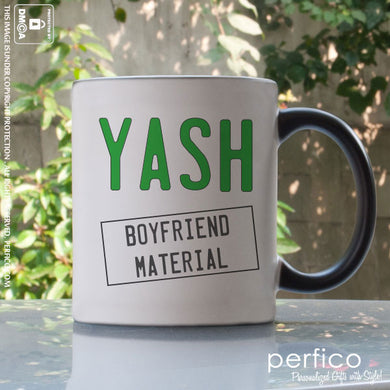 Boyfriend Material © Personalized Magic Mug
