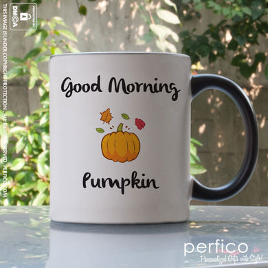 Morning Pumpkin © Personalized Magic Mug for Wife