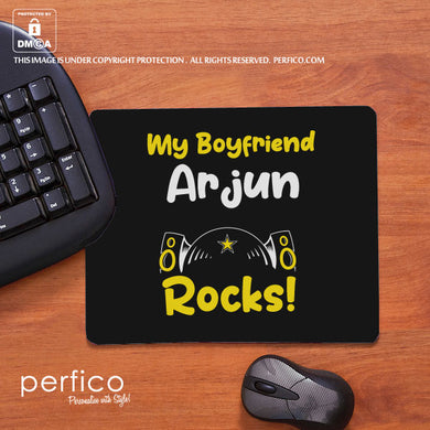 My Boyfriend Rocks © Personalised Mouse Pad