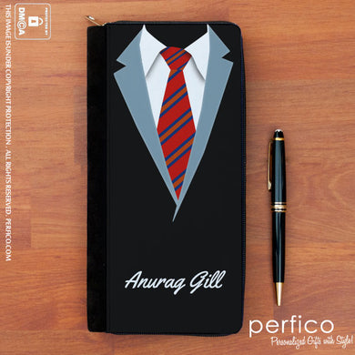 Mr Perfect © Personalized Passport Holder with Zipper
