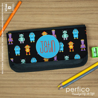 Cute Robot © Personalized Pencil Case.