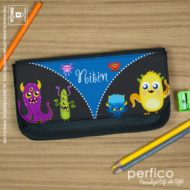 Cute and Lil Monsters IV © Personalized Pencil Case.