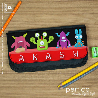 Cute and Lil Monsters III © Personalized Pencil Case.