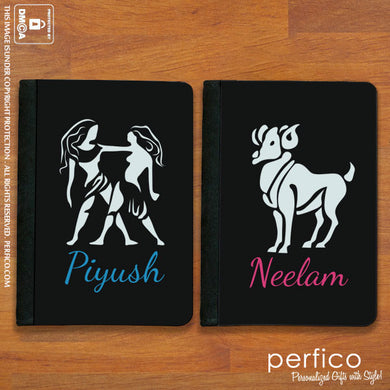 Zodiac © Personalized Passport Holder Set for Couples