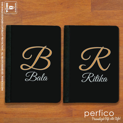 Bold © Personalized Passport Holder and Cover Set for Couples