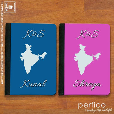 His and Hers © Personalized Passport Cover Set for Couples