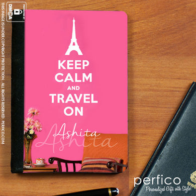 Keep Calm and Travel © Personalized Passport Holder and Cover