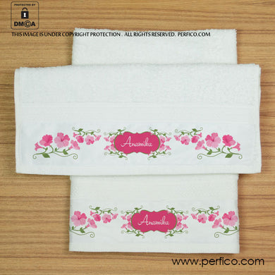 Pretty in Pink © Personalized Hand Towel for Her