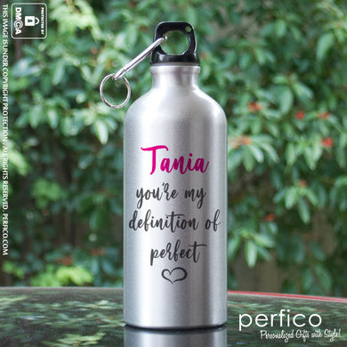 Definition of Perfect © Personalized Water Bottle for Wife