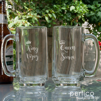 The King and Queen © Personalized Beer Mugs