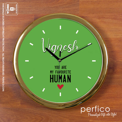 Favourite Human © Personalized Clock for Boyfriend